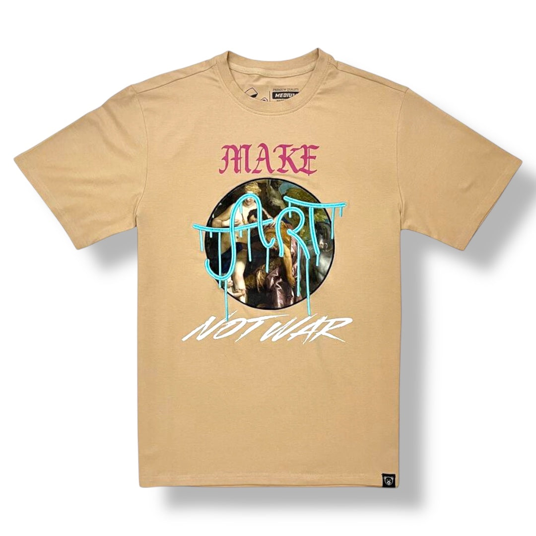 MAKE ART NOT WAR TEE (KHAKI)
