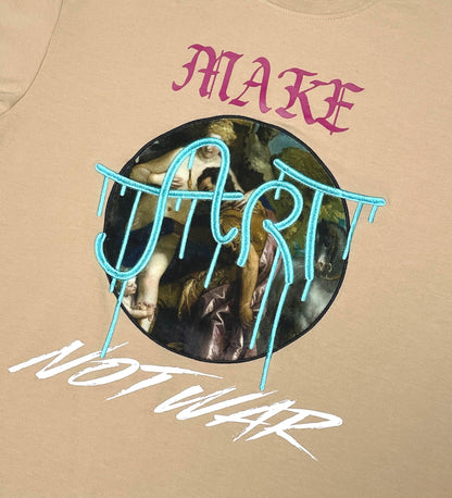 MAKE ART NOT WAR TEE (KHAKI)