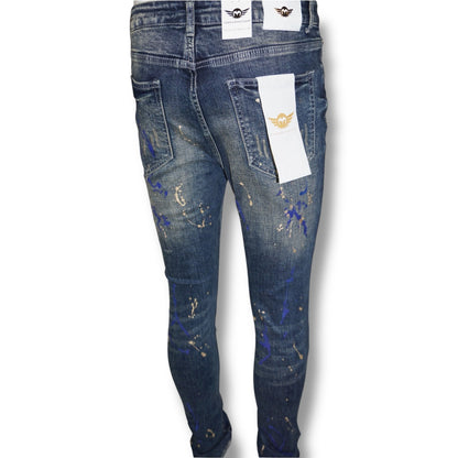 FerrariMassari Bandana Blue Stacked Jeans
