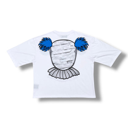 Genuine cropped blue clown tshirt