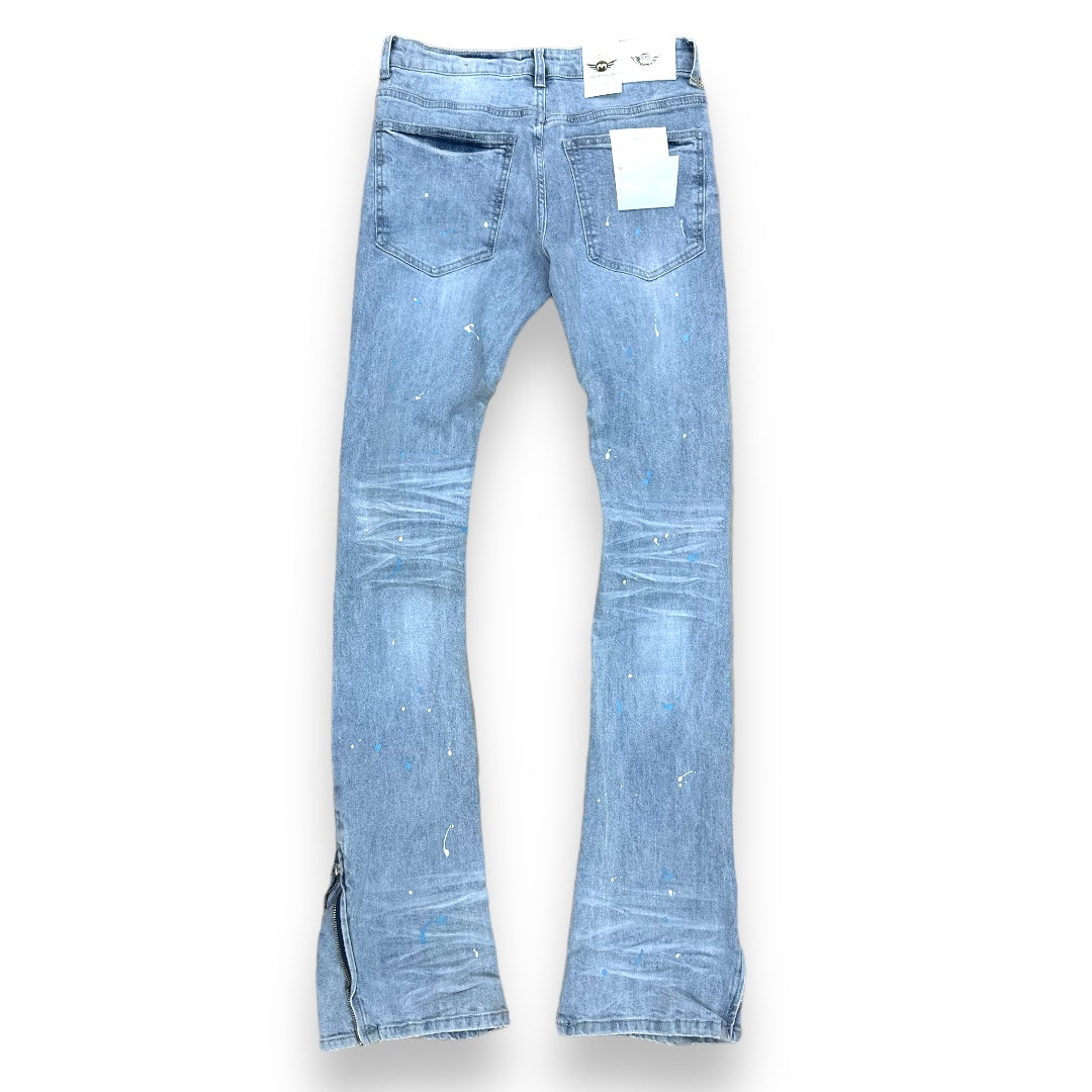FerrariMassari Diamonds Stacked Baby blue Jeans