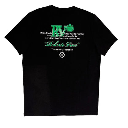 Roberto Vino Milano Black and Green Truth Tee